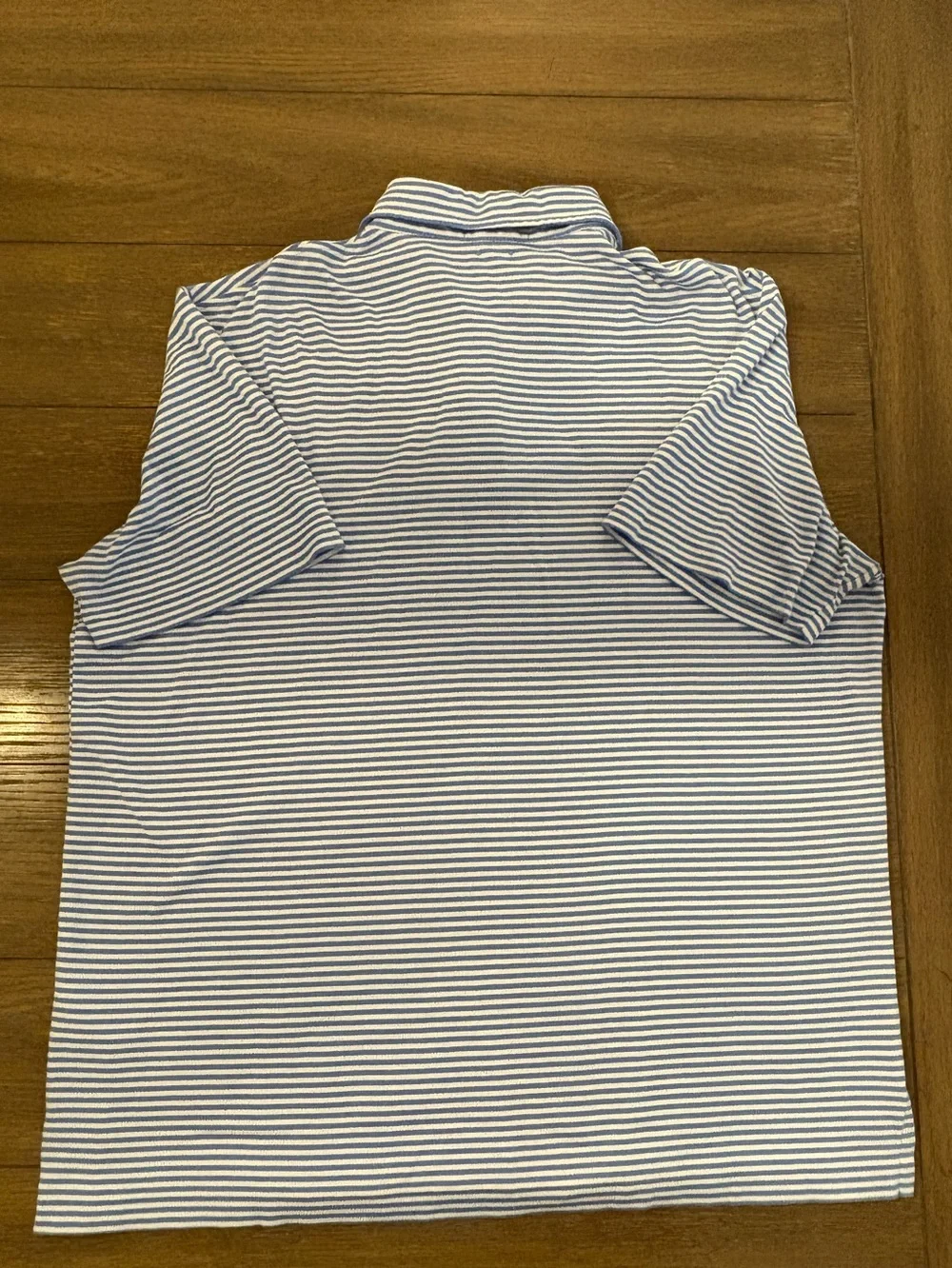 Ralph Lauren Men’s Light Blue‎ & White Striped Polo Size L